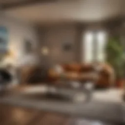 Cozy one-room rental interior