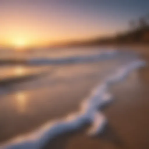 Dramatic sunset over a serene Orange County beach