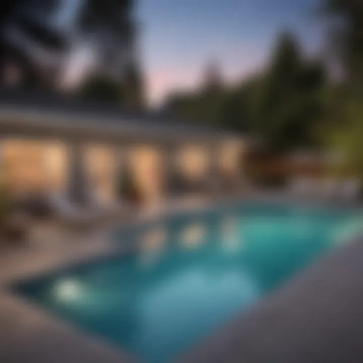 Community amenities at Park Hollywood Apartments including a pool and fitness center