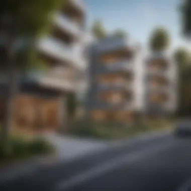 Stylish exterior view of Park Hollywood Apartments showcasing modern architecture