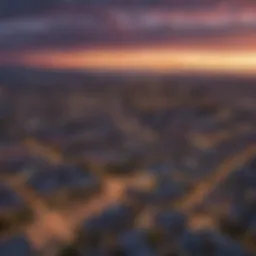 A picturesque view of the Portland skyline at sunset
