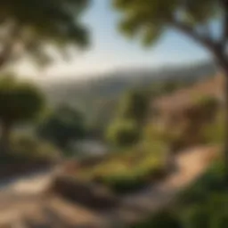 Scenic view of Almaden Valley showcasing lush landscapes and residential areas