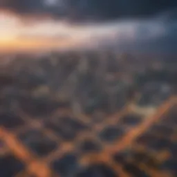 Aerial view of vibrant Miami skyline