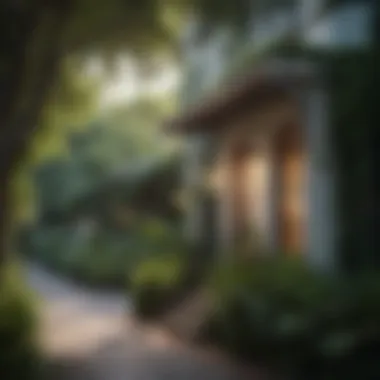 Charming street in Coconut Grove with lush greenery