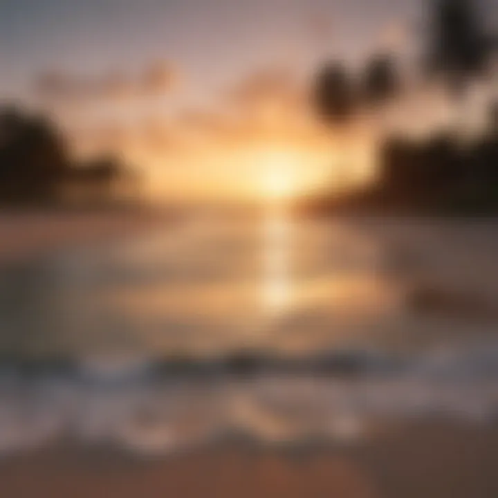 Sunset over the serene beaches of Key Biscayne