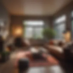 A cozy and inviting room in a shared home setting.