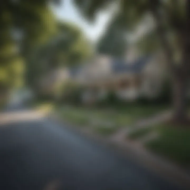A beautiful suburban street in Atlanta lined with trees and charming homes.