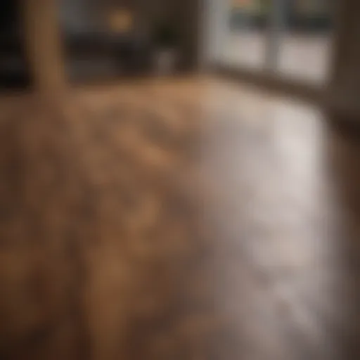 Elegant laminate flooring with a rich stain