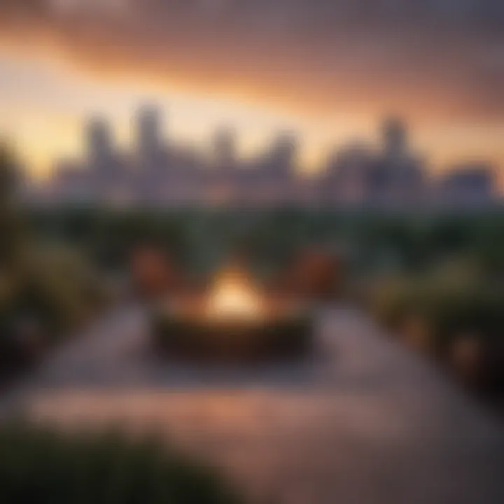 Scenic view of Denver skyline from the apartment
