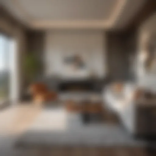 Elegant living space showcasing modern architecture