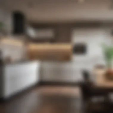 An innovative kitchen design integrating smart technology for efficient cooking.