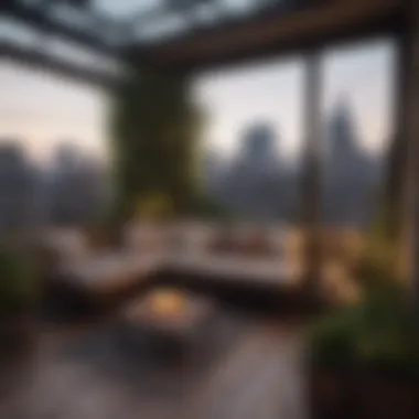 Cozy balcony setup for outdoor relaxation Cozy balcony setup for outdoor relaxation