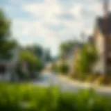 Charming suburban street in a Washington, D.C. suburb