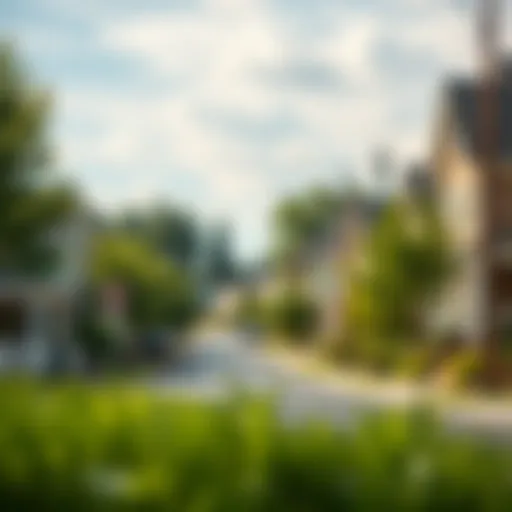 Charming suburban street in a Washington, D.C. suburb