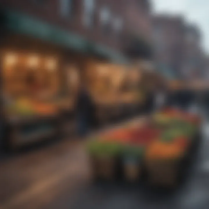 Vibrant local market bustling with community engagement and cultural diversity.