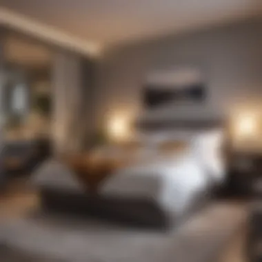 Chic Bedroom Aesthetics for Compact Living Stylish bedroom design in a compact one-bedroom unit