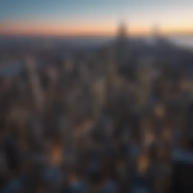 The Iconic Skyline of Manhattan A panoramic view of the Manhattan skyline