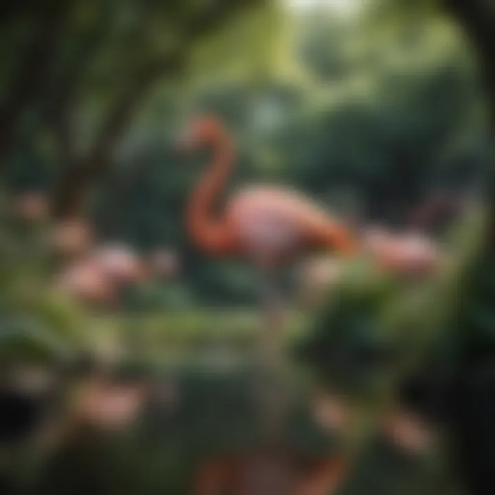 Ecological scene featuring The Flamingo within its naturalistic environment in Hyde Park.