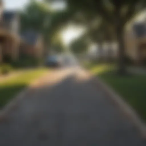 A picturesque suburban street in Dallas