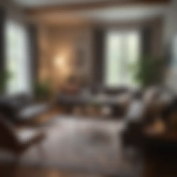 Cozy living room setup in a rental property