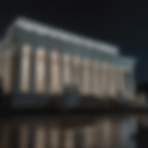 The Lincoln Memorial illuminated at night, showcasing its grandeur and historical significance.