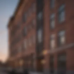 Stunning architectural facade of Six Lincoln Apartments in Denver