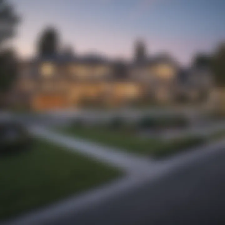 Contemporary Suburban Housing Modern housing developments in a suburban neighborhood