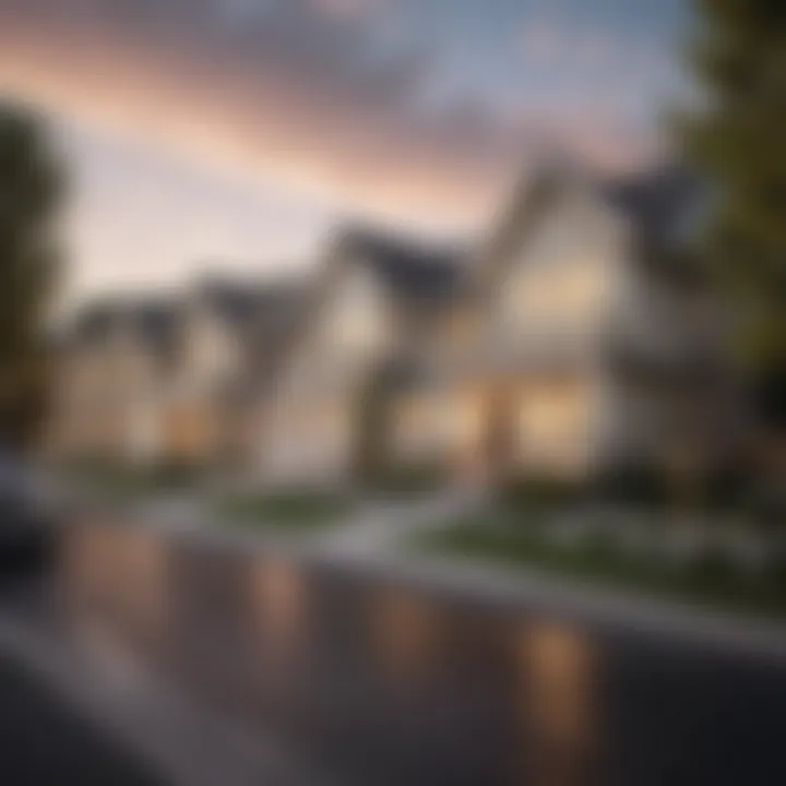 Architectural features of a White Rock Hills townhome highlighting unique styles.