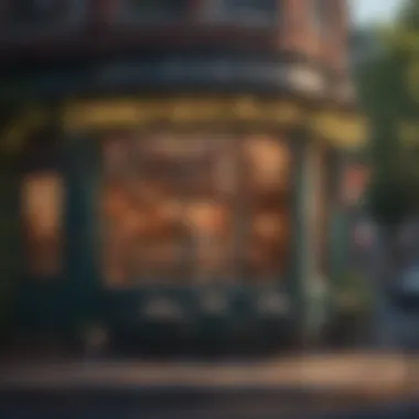 Cozy coffee shop in a vibrant neighborhood
