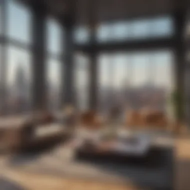 Trendy Apartment with Stunning Cityscape Stylish urban apartment with city views