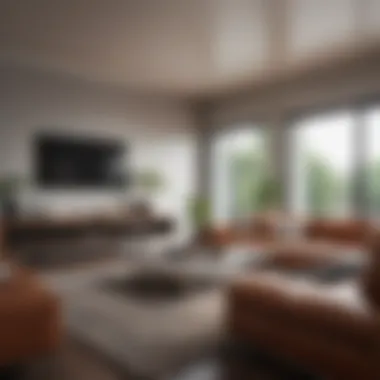 Innovative Living Room Design A modern living room showcasing innovative design elements