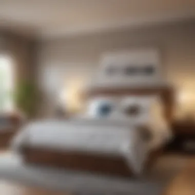 Inviting Bedroom Post Deep Clean A bedroom with fresh linens and a tidy layout, demonstrating the benefits of deep cleaning on mental well-being