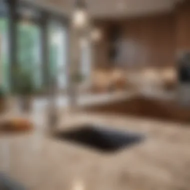 Spotless Kitchen After Deep Cleaning A clean kitchen featuring pristine countertops and neatly arranged utensils, reflecting a deep cleaning effort