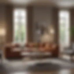 Elegant living room showcasing harmonious furniture proportions