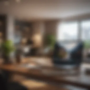 Online apartment hunting on a laptop Online apartment hunting on a laptop