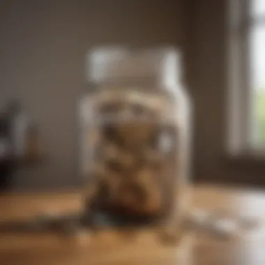 Visualizing Your Financial Goals A savings jar filled with coins representing financial goals