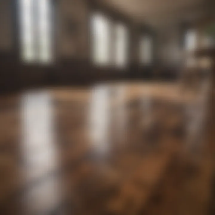 Before and after cleaning wood floor stain