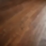 Wood floor with visible water stain