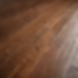 Wood floor with visible water stain