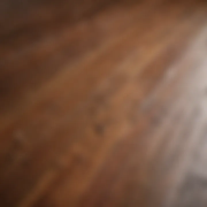 Wood floor with visible water stain