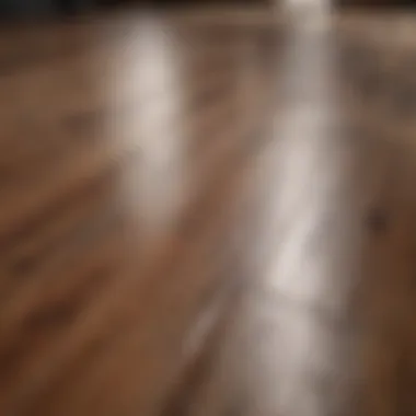 Wooden floor with shine after cleaning