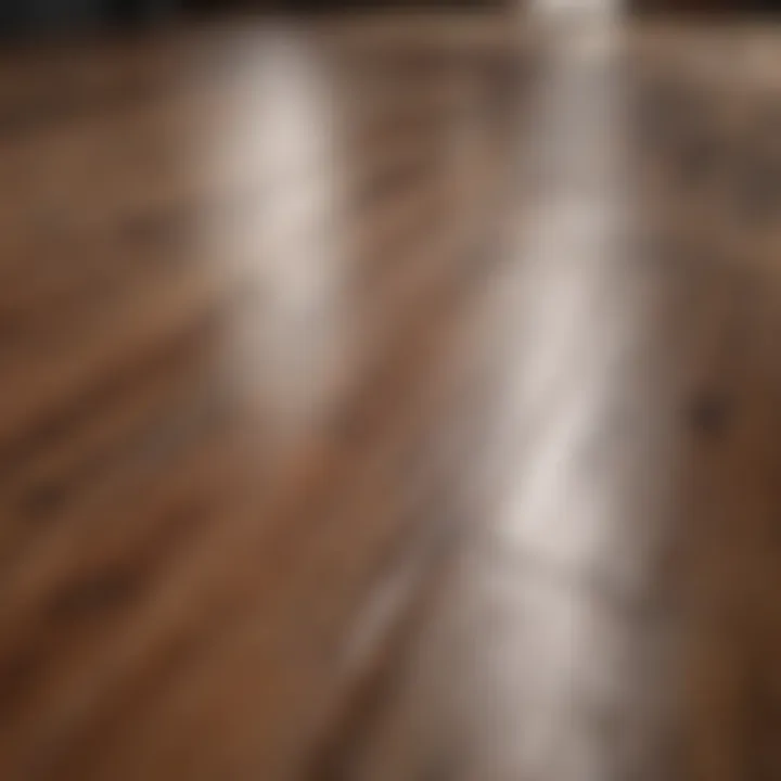 Wooden floor with shine after cleaning