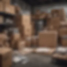 Organized packing supplies arranged for an efficient move
