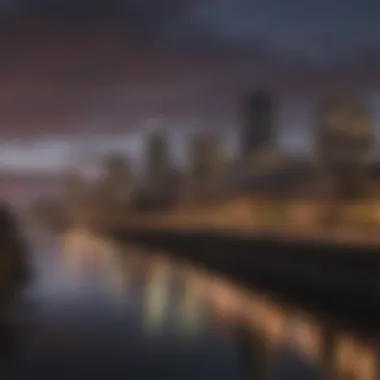 A scenic view of the Willamette River framed by city skyline