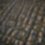 Aerial view of a vibrant neighborhood in San Antonio