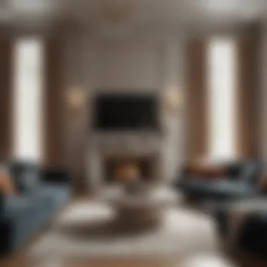 A stylish living room featuring unique decorative elements