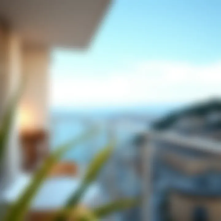 Breathtaking views from the balcony of Lands End Apartments