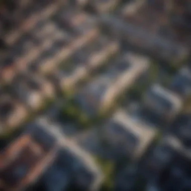 Aerial view of Lents, illustrating urban development and residential density.