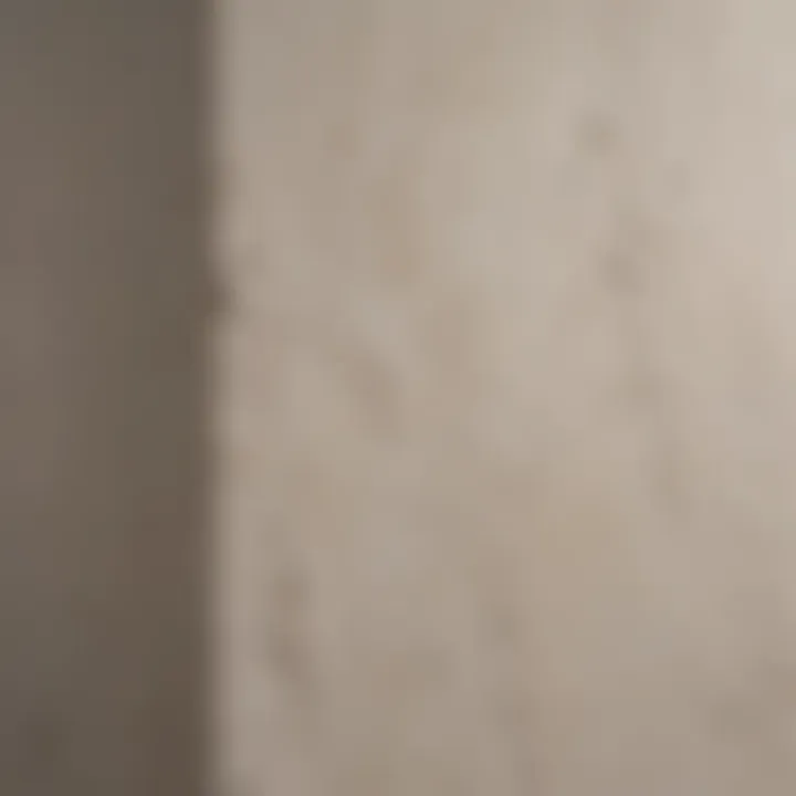 Close-up view of plaster wall texture