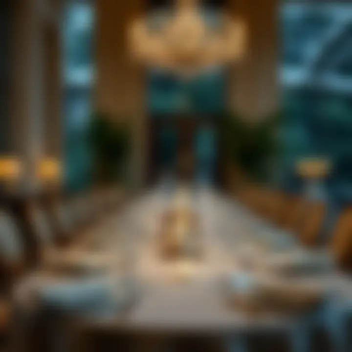 Elegant table layout emphasizing spacing and arrangement for a formal dining experience